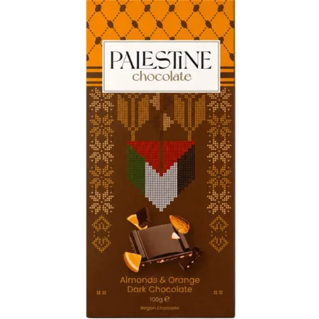 Palestine Chocolate 57% Dark Chocolate Almonds & Orange 100g